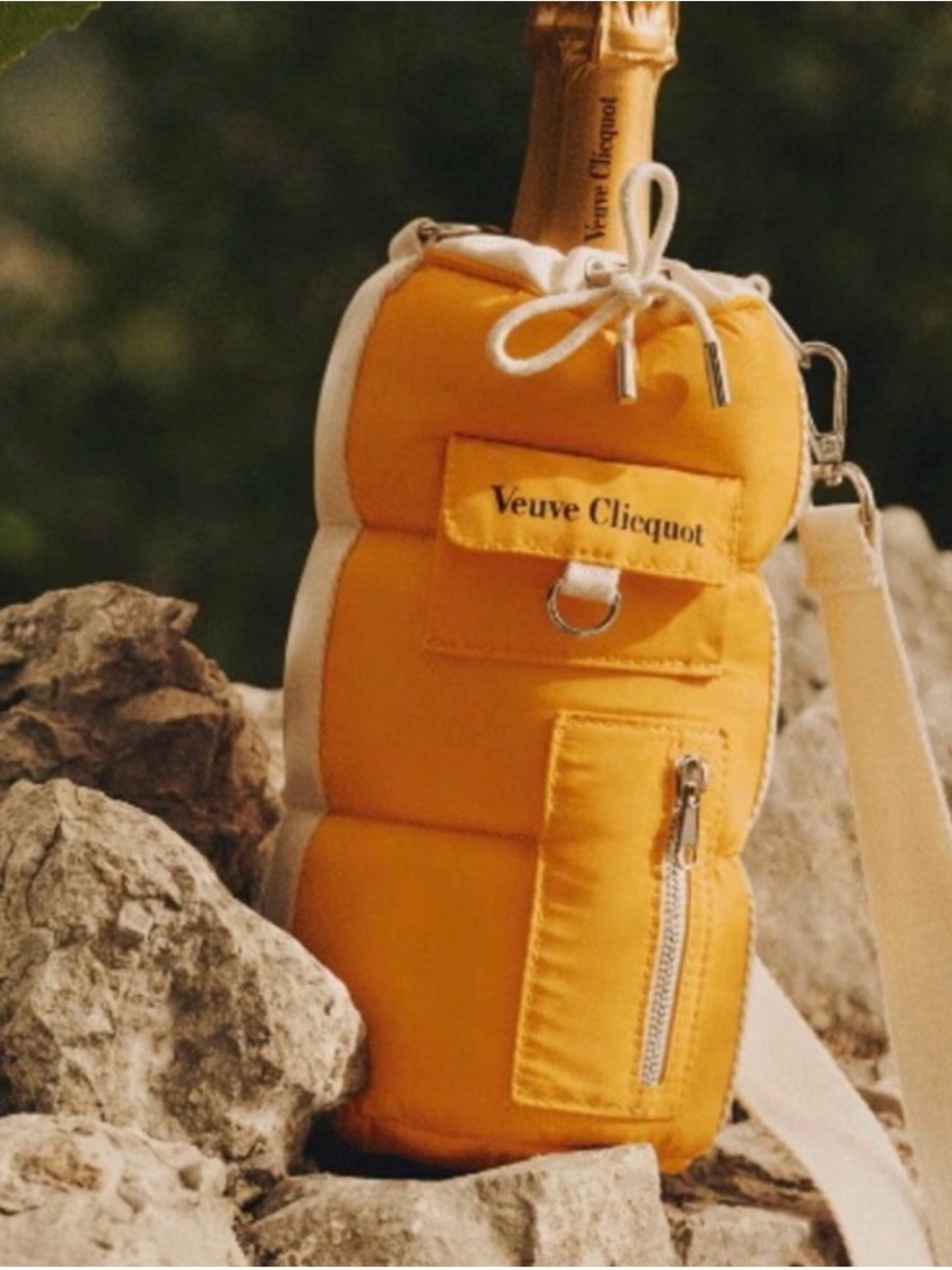 NWT authentic Veuve Clicquot
Puffy Bottle Holder -
Crossbody Bottle Carrier
